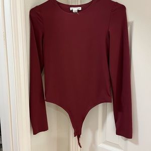5/$20 Red long sleeve body suit